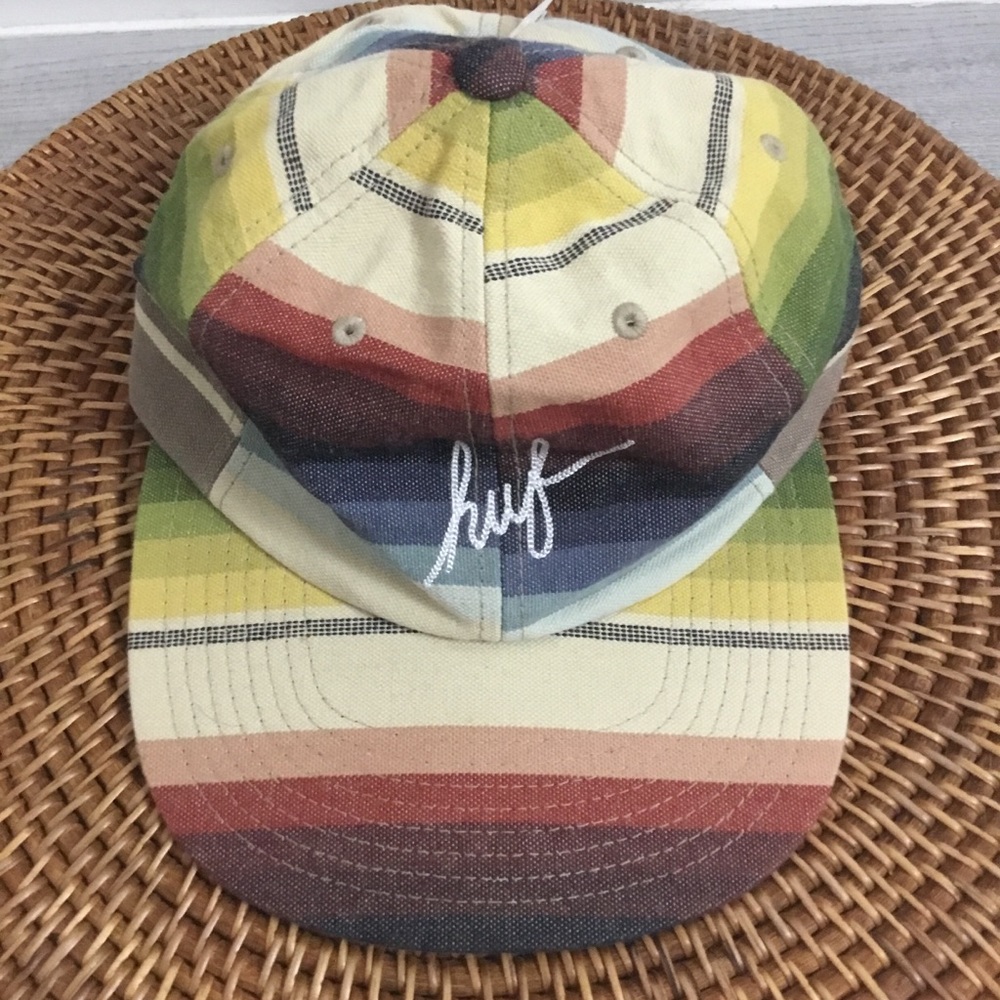 Huf Rainbow Striped Hat Snap Back New
